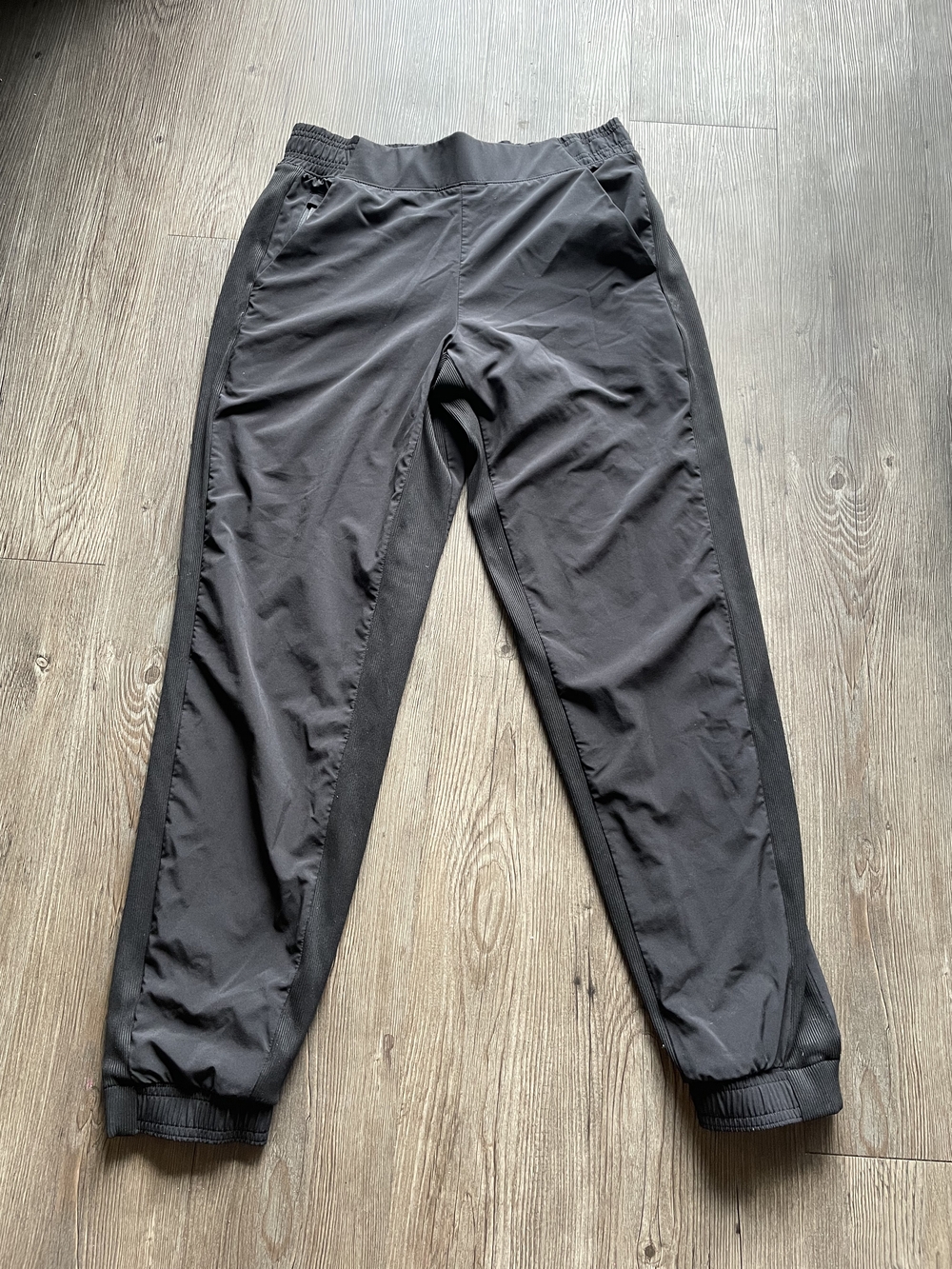 Athleta Black and Charcoal Track Joggers